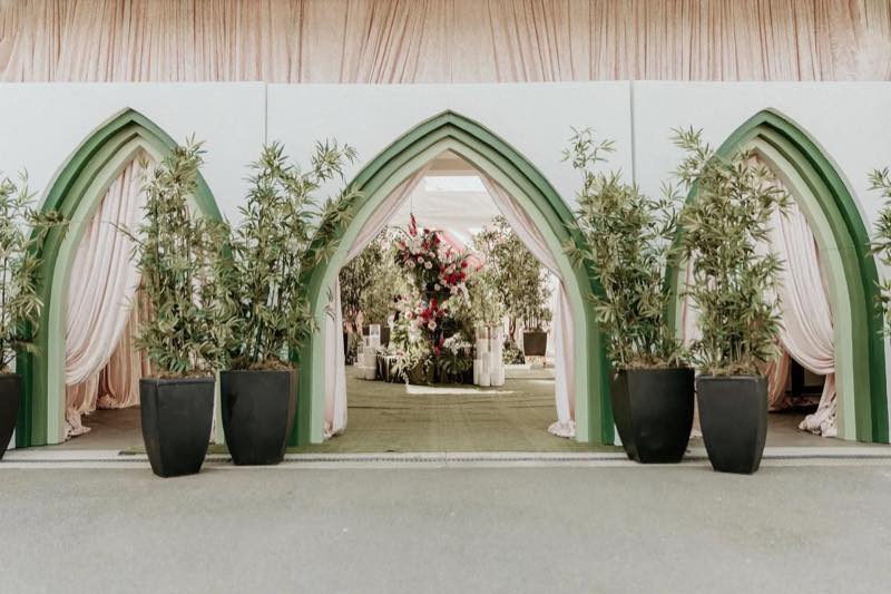 Floral wall backdrop by InStyle Events