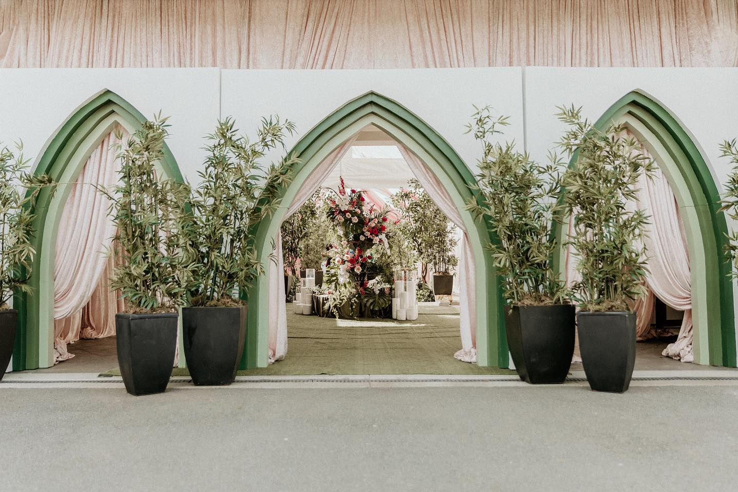 Floral wall backdrop by InStyle Events