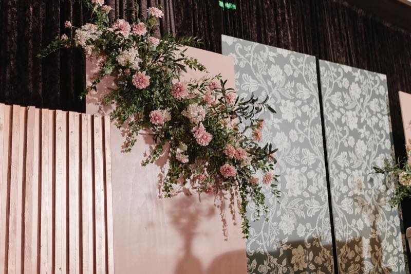 Ceremony florals and arch by InStyle Events